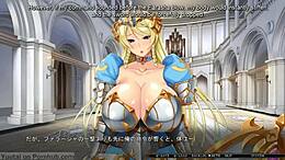Principessa tettona ipnotica in una visual novel eroge matura