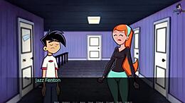 Ember's big boobs and Danny Phantom team up in a steamy anime video