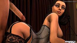 Elizabeth iz Bioshock Infinite se jebe v 3D hentai igri