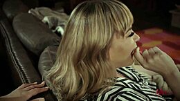 Seductive lesbian fingering and oral pleasure with petite and big tits
