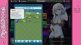 Прохождение игры в стиле аниме HuniePop с Мисс Хай и Мощной