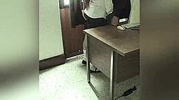 Hot office action with a young and pretty maid who seduces a teacher for a better grade.