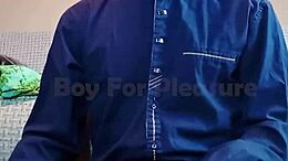 Young solo guy moans and cums on his clothes