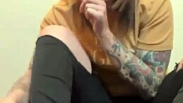 A hot and intense squirting orgasm at work