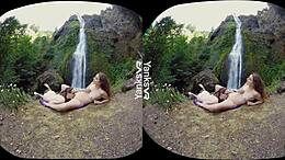 VR porn with hot lesbian action and solo play