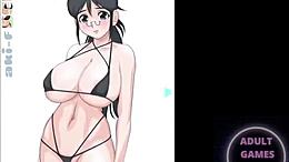 Linda mulher de anime usa brinquedo sexual para se dar prazer
