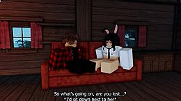 Küçük göğüslü kız, Roblox rol yapma oyununda domine ediliyor