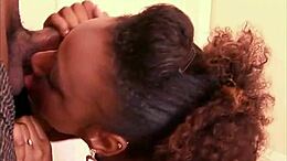 Ebony beauty with a big booty and natural breasts