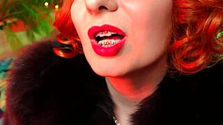 Arya Grander indulges in lipstick and fur fetish fantasies