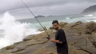 Bold Brazilian Voyeur Caught Grabbing Fisherman's Rod