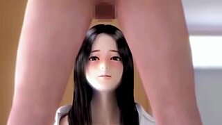 3D animation of a passionate encounter with a stunning classmate