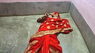 Sexy Indian bride Suhaagraat with big black cocked husband at home