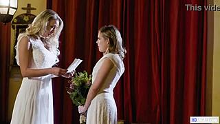 A mature and youthful lesbian pair engage in deep oral pleasure
