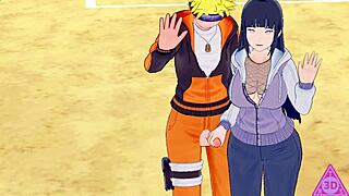 Naruto Hinata's explicit hentai video with intense sex and blowjob