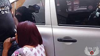 Crossdressing woman engages in public anal with black man from WhatsApp