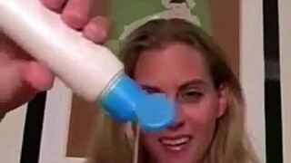 Blonde amateur hotwife gets filled with cum and pregnant by her friend