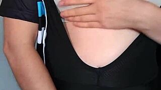 A charming and cute amateur with curly hair shows off her beautiful ass in a homemade video