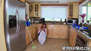 Big-boobed maid gets rough anal sex with a big cock