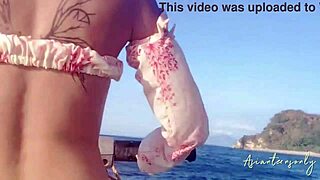 Fun at the beach ends with a hot cumshot