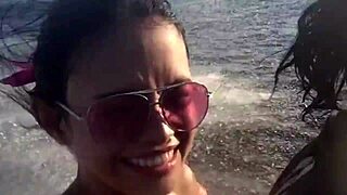 Fun at the beach ends with a hot cumshot
