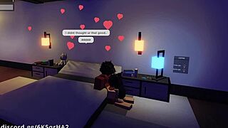 A hot girl gets fucked by a monster in Roblox