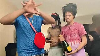 Youngstarbrazy and Gaktrizzy party hard in public outdoor setting