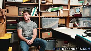 Gay shoplifting teen gets caught and facialized