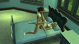 Ted and Meredith Rosswell’s hot scene in an anime-style porn game – Part 1