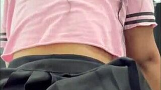 Natural tits bouncing while getting fucked in the ass