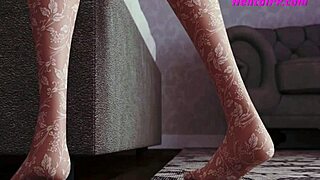 3D animated hentai with a blonde futanari and her family having sex