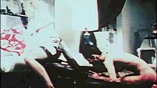 Explore vintage porn with an interracial threesome scene