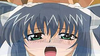 Big tits bouncing during a hardcore gangbang in Mejoku 1 hentai