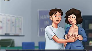 Summer-themed anime porn game with PC gameplay and ecchi elements