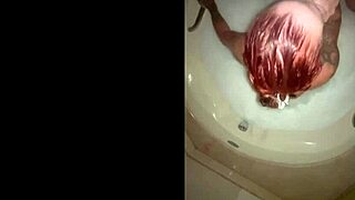 Redhead Ruiva gets dirty in the pool and gets a facial