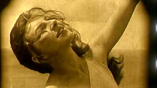 Vintage nude film by a waterfall