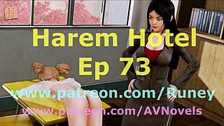 See how it is like to have a harem of women in a hotel in this anime visual novel