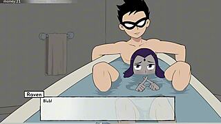 Raven gets a blowjob in the latest 18titan game