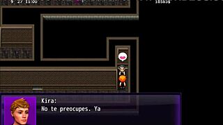 3D game with red-haired teen getting big cock sucked