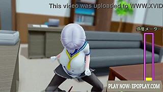 Young woman gets her pussy fucked by an older man in this cartoon porn video