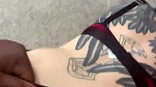 Emo girl gets it hard in the bathroom with big black cock