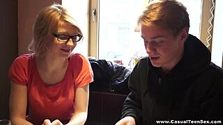 Nerdy teen gets her first shave and hardcore sex