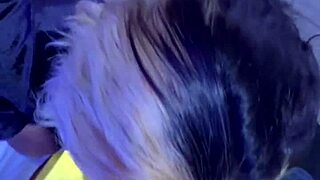 Natural tits bounce while getting blown and fucked
