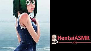 Hey, check out these froggy anime sluts playing around in bikini hentai action!