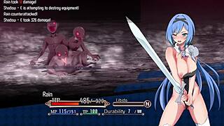 Protagonista takes a bath and masturbates in the anime