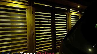 Alternative beauty gets off while watching her neighbor masturbate