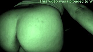 Amateur video of a small, curvaceous Latina woman riding a big cock reverse cowgirl style