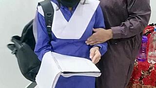 A young schoolgirl gets intimate with her stepdad