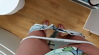 Piss and pee flood my panties in this wet fetish compilation video