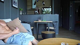 Hey housemaid, caught me jerking—wanna help for extra cash?
