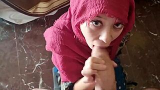 Muslim Girl Sucks Huge Cock Until Cumshot In Mouth